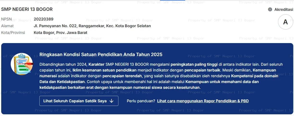 Rapor Pendidikan Tahun 2025